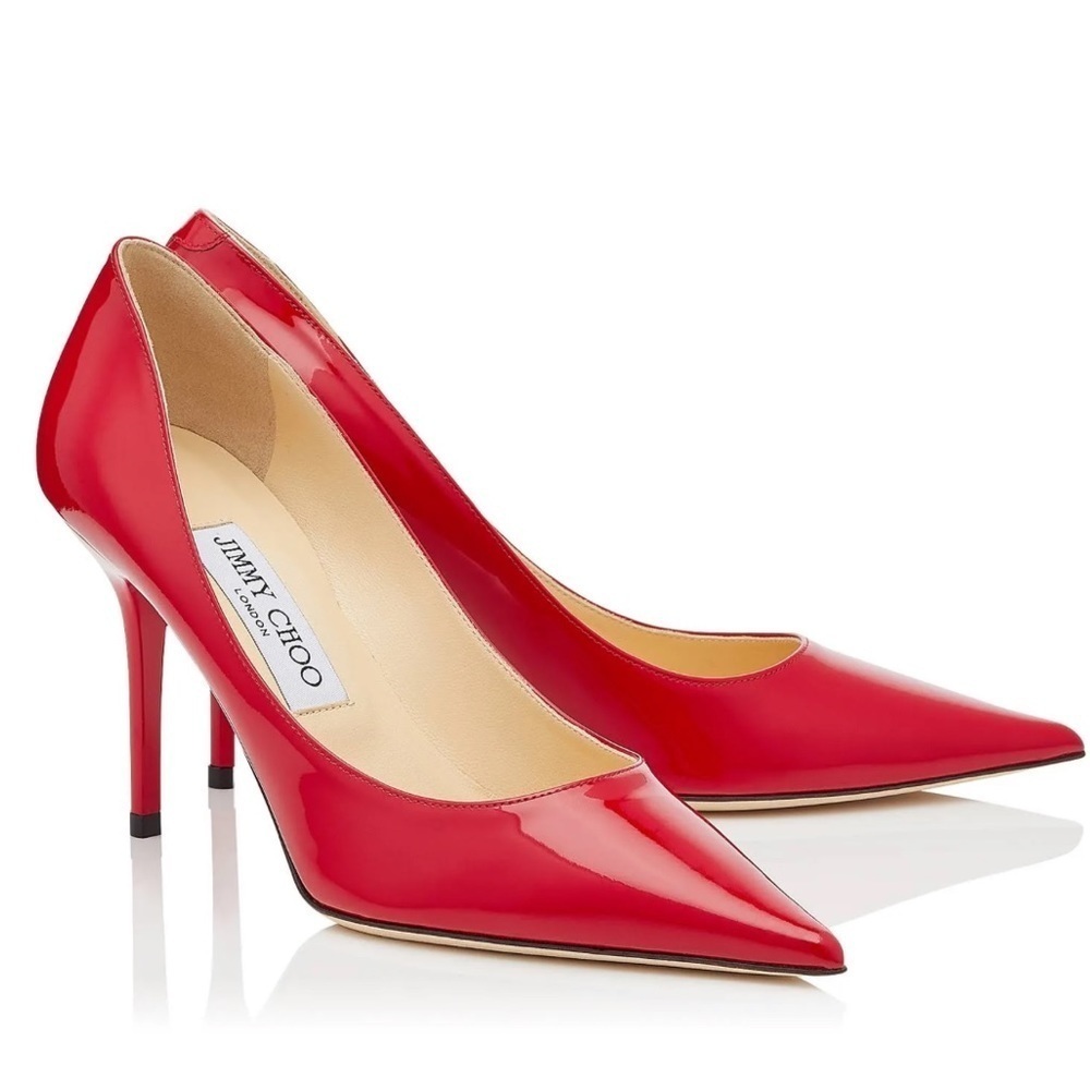 Red patent leather shoes